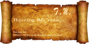 Thirring Mónika névjegykártya